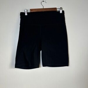 Athleta Elation Bike Shorts Womens Large Black Ultra High Rise 9 Inch Inseam
